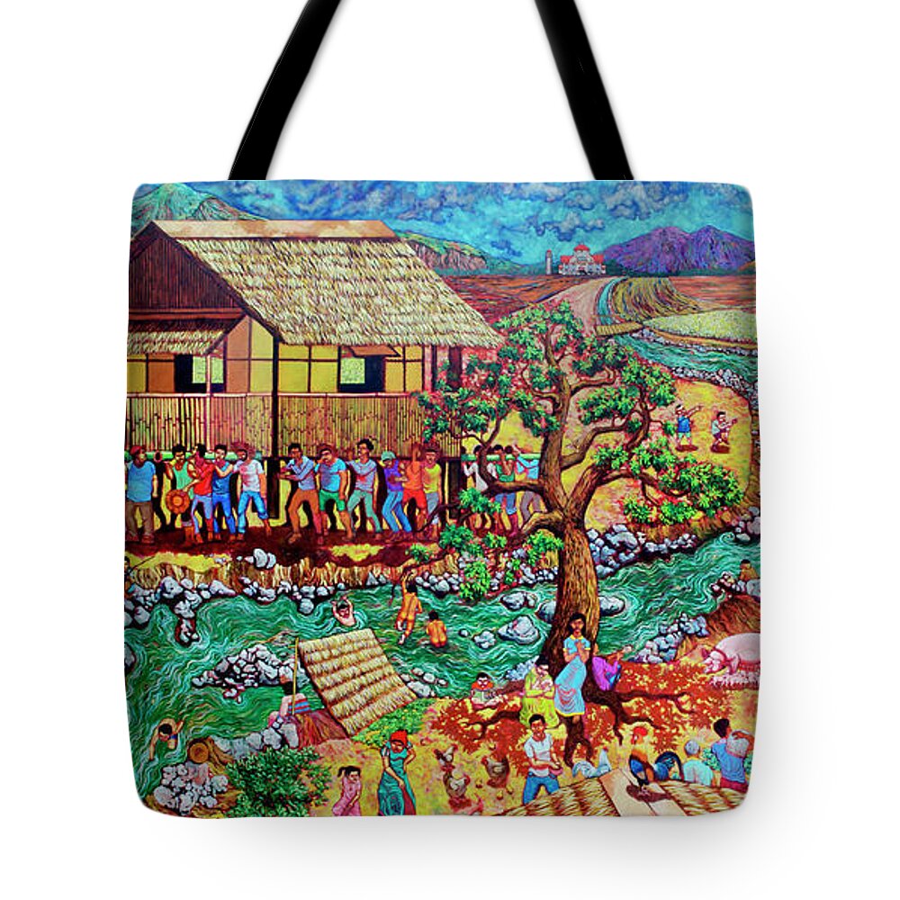 ColourLife Flower Tree Painting Shoulder Bag Top Handle Tote Bag Handbag for Women 